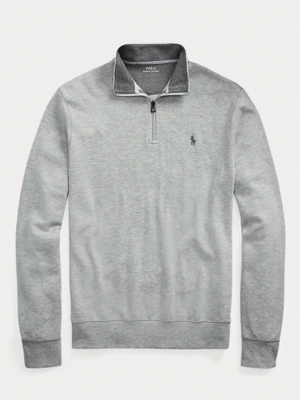 Polo Ralph Lauren Luxury Jersey Quarter-Zip Pullover Andover Heather grey